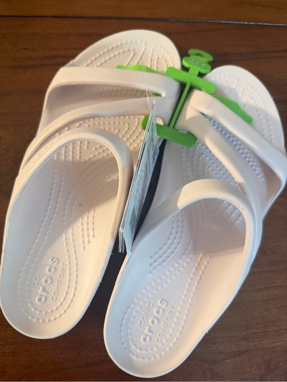CROCS Women’s KadeeII pale pink Dual-Strap Slide Sandals